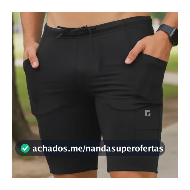 Bermuda Térmica Anti Assadura Esportiva Com Bolsos