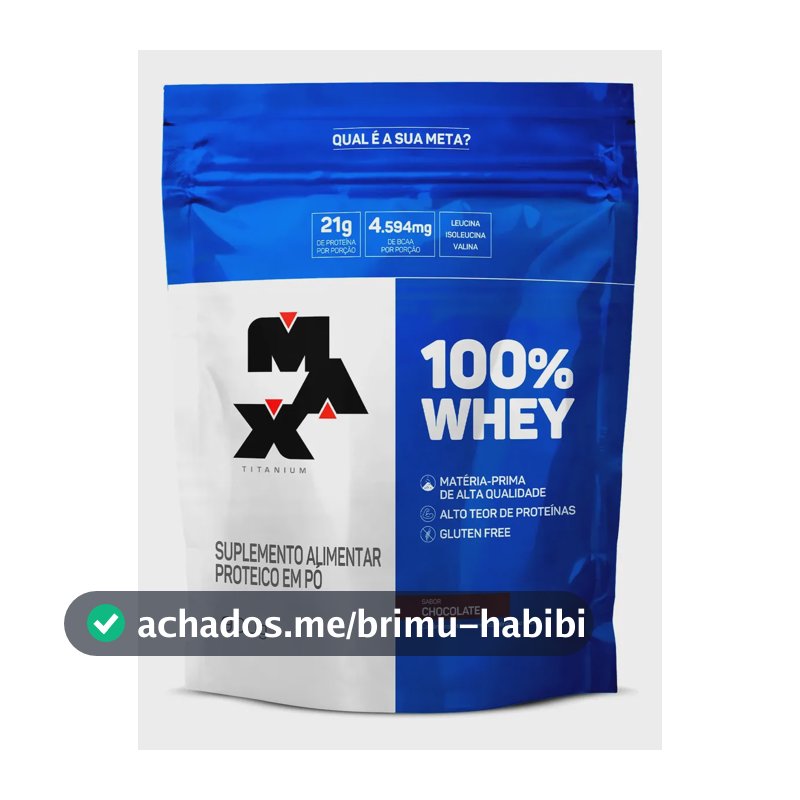 Whey 100% Max Titanium Whey Concentrado 900g Chocolate