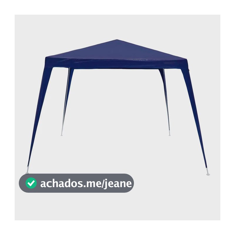 Tenda Gazebo Tubular Azul Polietileno 3mx3mts - High