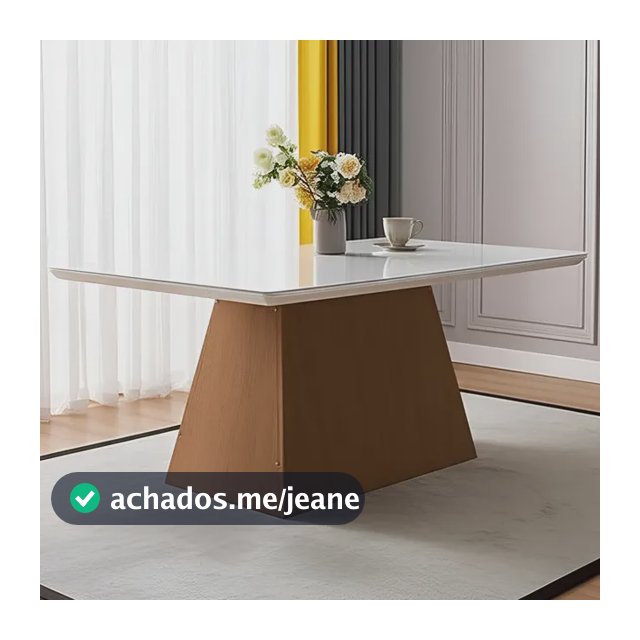 Mesa Sala De Jantar Aida 120cm Em Mdf E Vidro Com Canto Copo Cor Da Tampa Off White/ Imbuia/ Serig. Off
