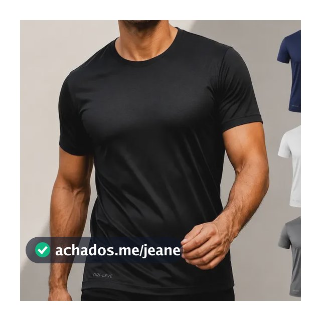 Kit 5 Camiseta Masculina Nanofit Anti Suor Não Amassa Dnanos