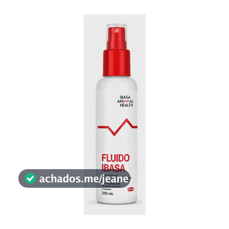 Fluido Ibasa 200ml Spray Muscular Uso Veterinário