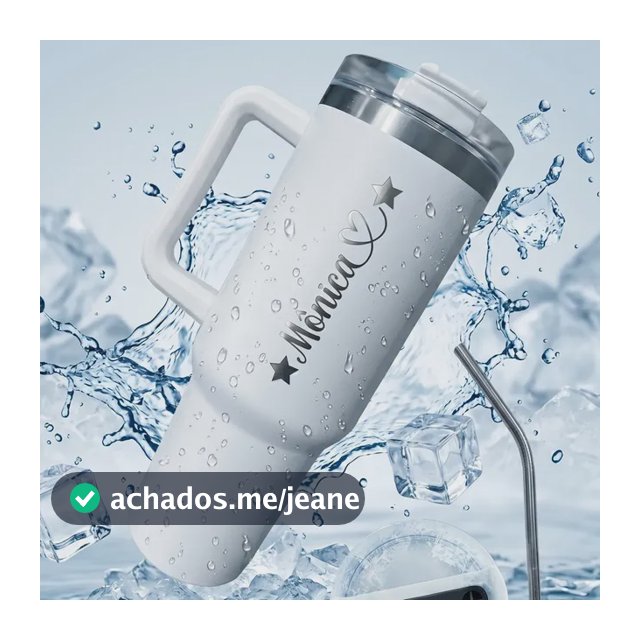 Copo Garrafa Térmico Cerveja C/ Canudo Personalizado 1200ml