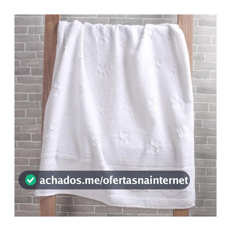 Toalha De Banho Pet Cachorro Gato Profissional Cor Branco