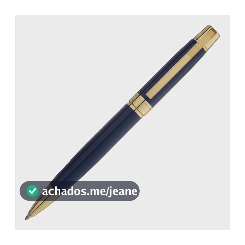 Caneta Esferográfica Crown Master Gold Azul Azul