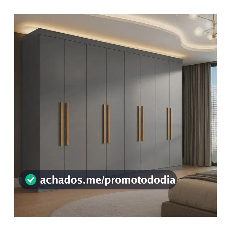 Guarda Roupa Casal 8 Portas 4 Gavetas Paris Espresso Móveis Onix