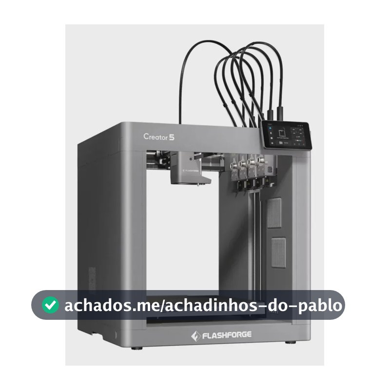 Impressora 3d Flashforge Creator 5 Multicolor Com 4 Bicos Ci 127/220v Cinza