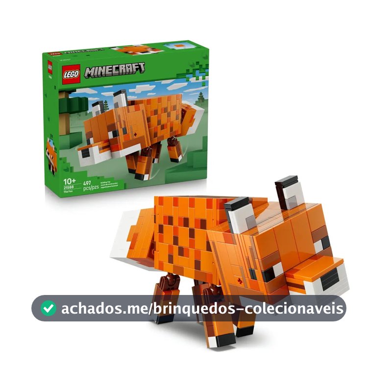 LEGO Minecraft A Raposa, 497 Peças - 21588