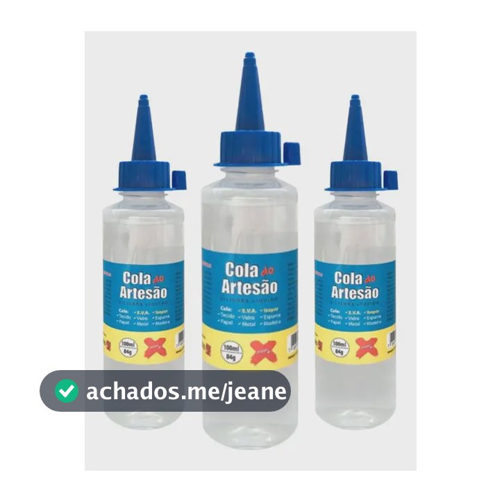 03 Cola Artesão Silicone Liquida Eva/isopor Artesanato 100ml