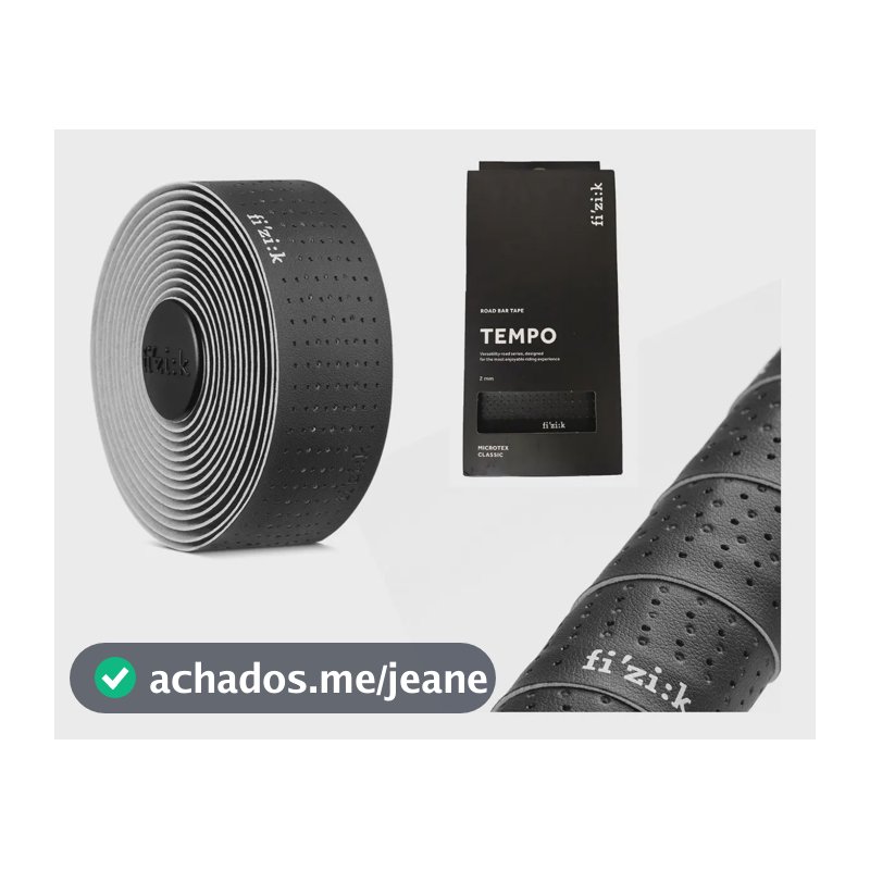 Fita De Guidao Fizik Tempo Classic 2mm Speed Cores Variadas Cor Preta
