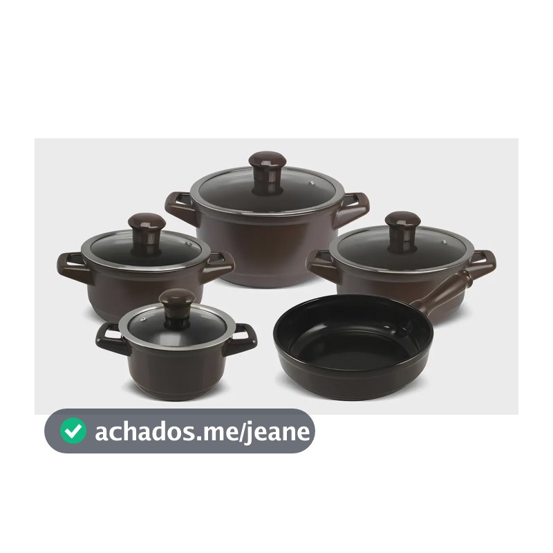 Jogo De Panelas Cerâmica Duo Smart 5 Pç Chocolate Ceraflame