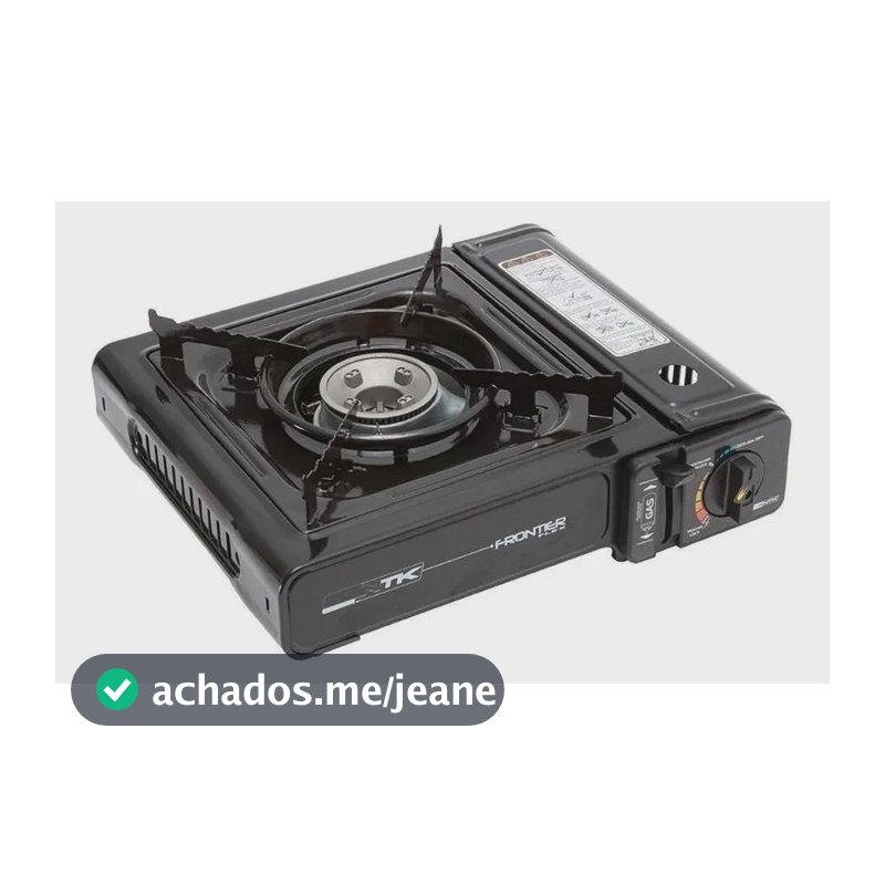 Fogareiro Automático Frontier 01 boca portátil Cor Preto