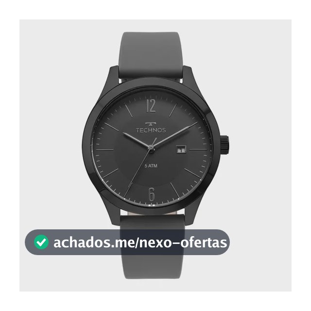 Relógio Masculino Technos Steel Cinza