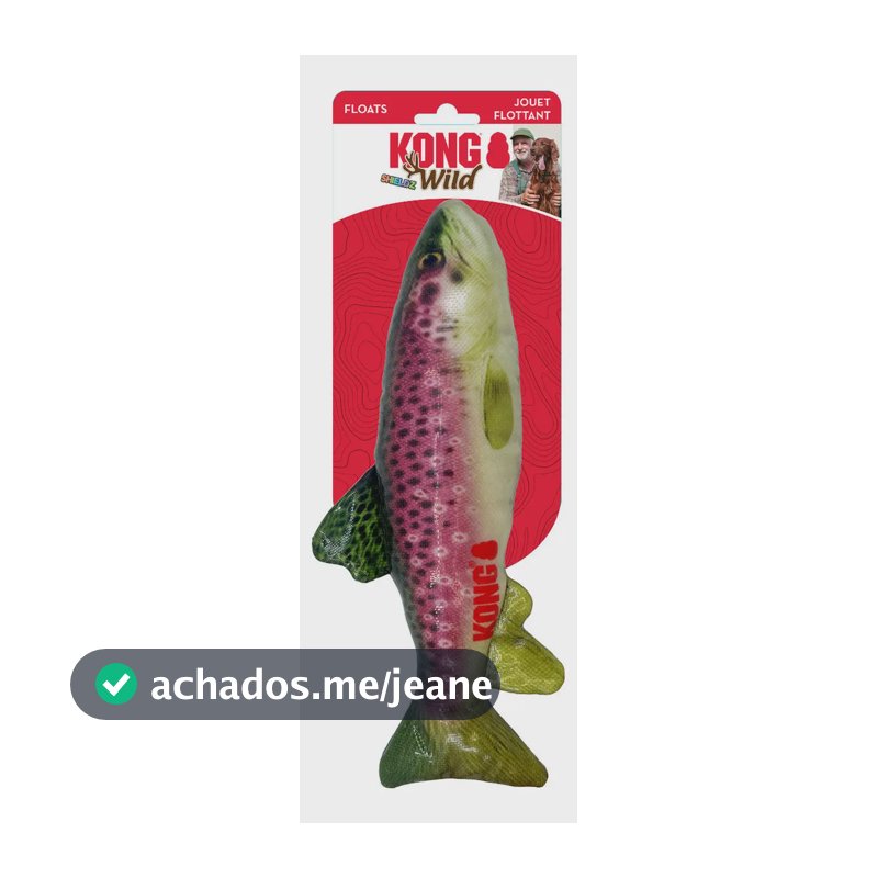 Peixe De Brinquedo Aquatico Para Cachorro Kong Shieldz Wild Cor Sortido Desenho Truta