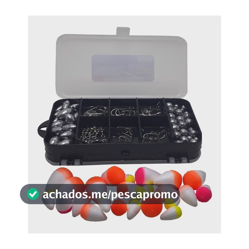 Kit Pesca Esportiva Summer Estojo Anzol Nickel Variedade Captura Peixes