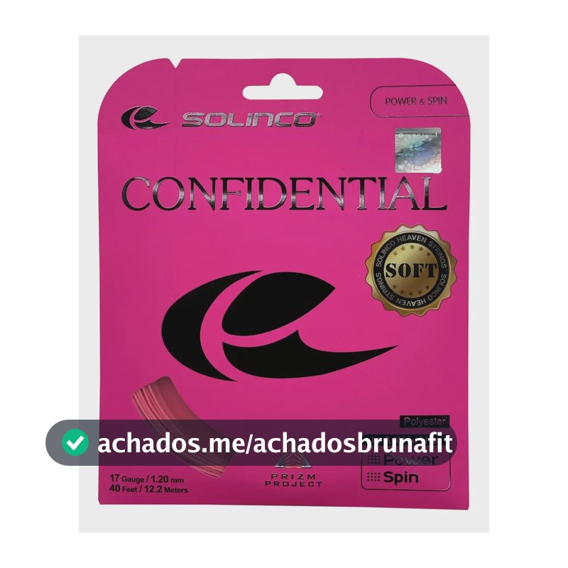 Corda Solinco Confidential Soft 1.20mm 17g 1.2 Mm Rosa