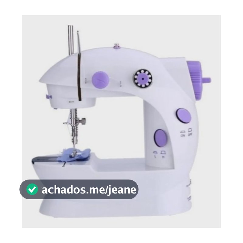 Mini Máquina de Costura Reta Portátil CounterTech FH-SM202 Branca