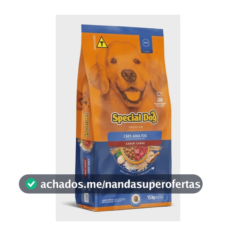 Ração Special Dog Premium Sabor Carne Adulto 15kg