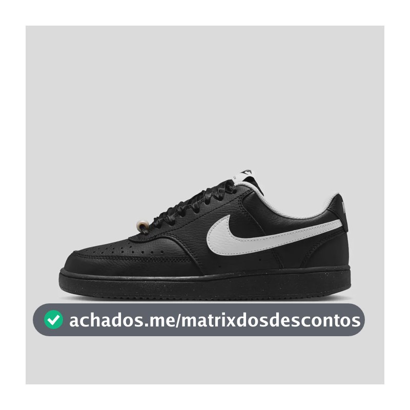 Tênis Nike Court Vision Low Feminino Preto/branco 37 Br