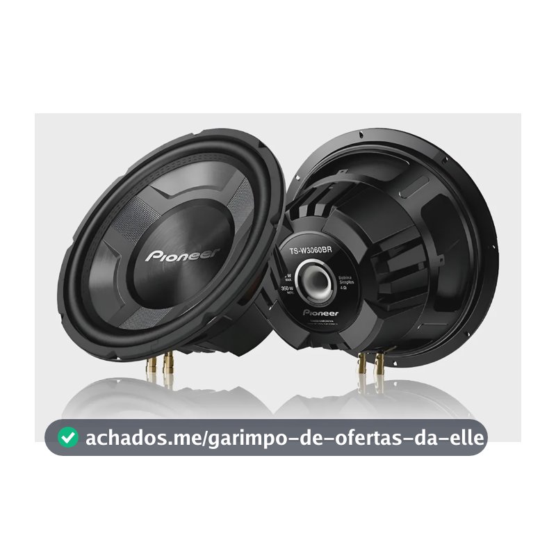 Alto Falante Sub Pioneer Tsw3060br 12' 4 Ohms 350w Rms Bass