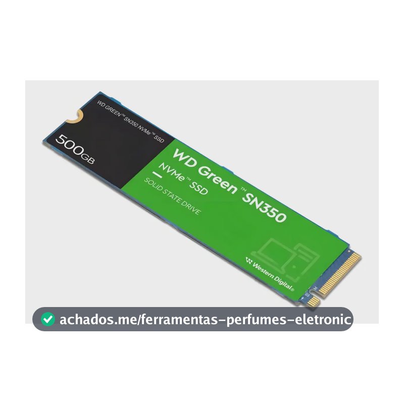 Ssd M.2 500gb Wd Green Sn350 2280 Nvme Pcie Gen 3.0 Wds500g2g0c Velocidade De Leitura 2400mb/s Para Pc E Notebook Cor Verde