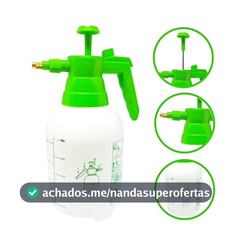 Pulverizador Borrifador Melfi Manual Pressão 2 Litros Profissional