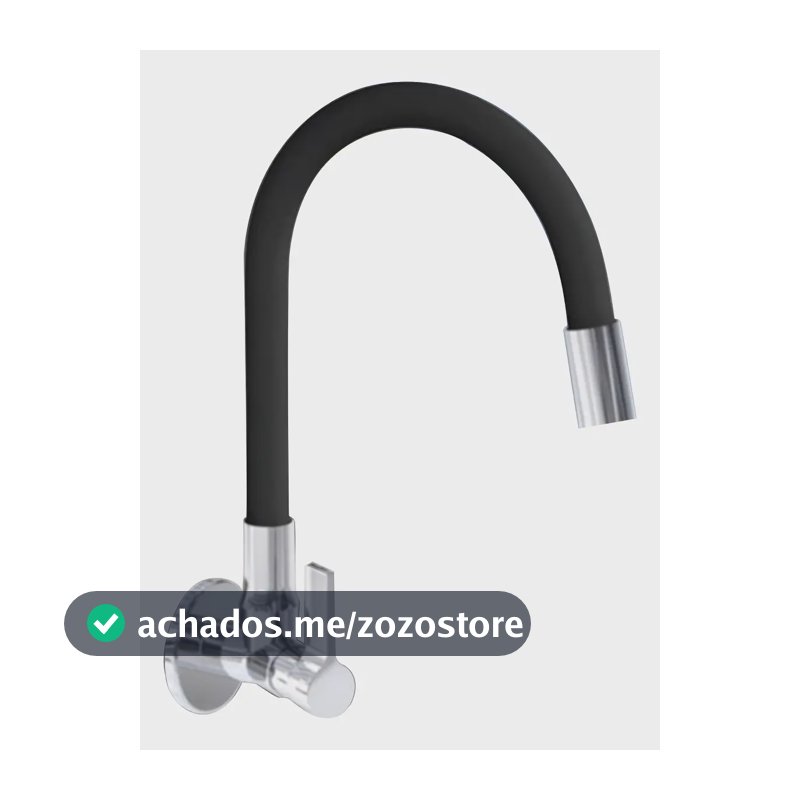 Torneira Gourmet Cozinha Parede Preta Flexivel Pia Preto Fosco