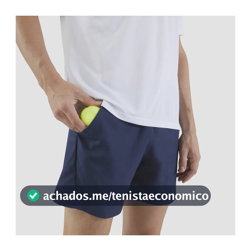 Shorts Masculino De Tênis Dry 100 Artengo Azul-marinho Liso G