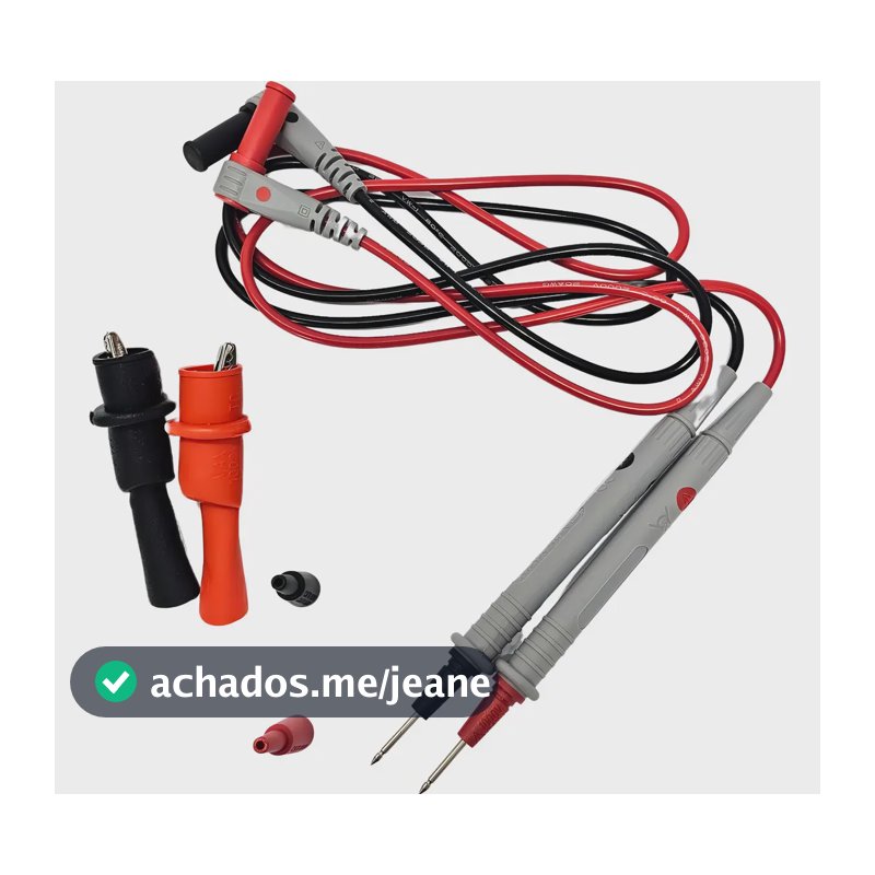 Ponta De Prova Multímetro Minipa MTL-18 Garra Jacaré 1000V 10A Silicone