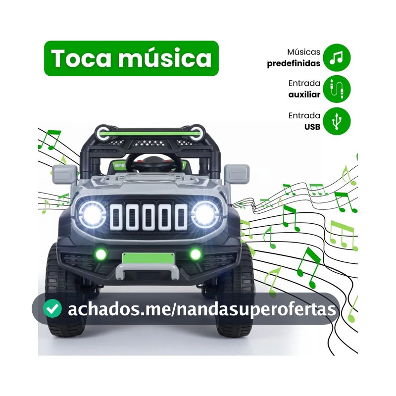 Carrinho Elétrico Infantil Mini Carro Brinquedo Passeio Cinza