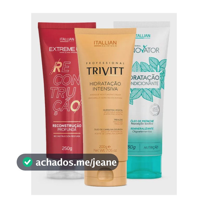 Cronograma Capilar Itallian Trivitt, Innovator, Extreme Up