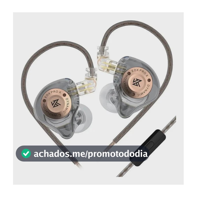 Fone de ouvido in-ear gamer Audio KZ EDX Pro X C/ Microfone