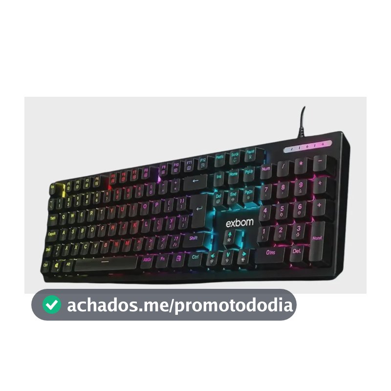 Teclado Gamer Rgb Mecânico Switch Azul Abnt2 Exbom Bk-g500 Rgb Abnt2