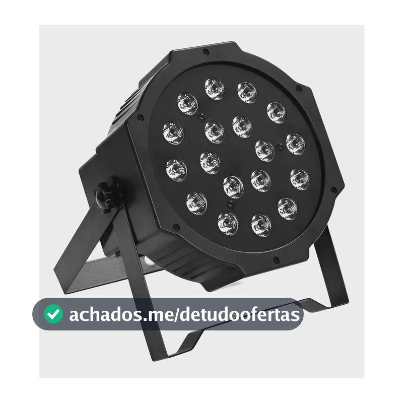 Refletor Led 18w Rgb Bivolt Parled Dmx Digital Strobo Bivolt 127/220v