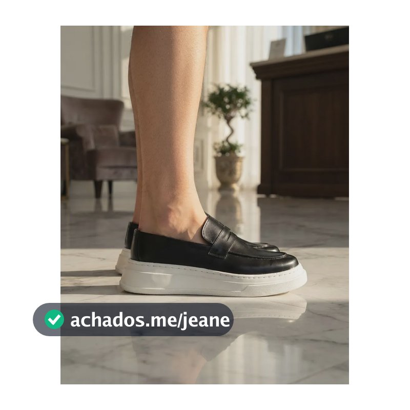 Sapatenis Loafer Slip  Masculino Laroche Toquio Couro Preto Preto 42
