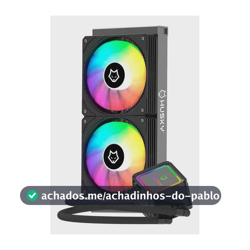 Water Cooler Husky Freezy, Iluminação ARGB, 240mm, AMD e Intel, Preto