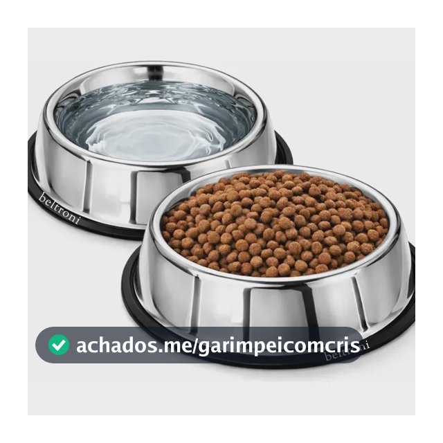 Kit 2 Potes Tigela 900ml Grandes Gato Cachorro Comedouro Pet 0v Cinza