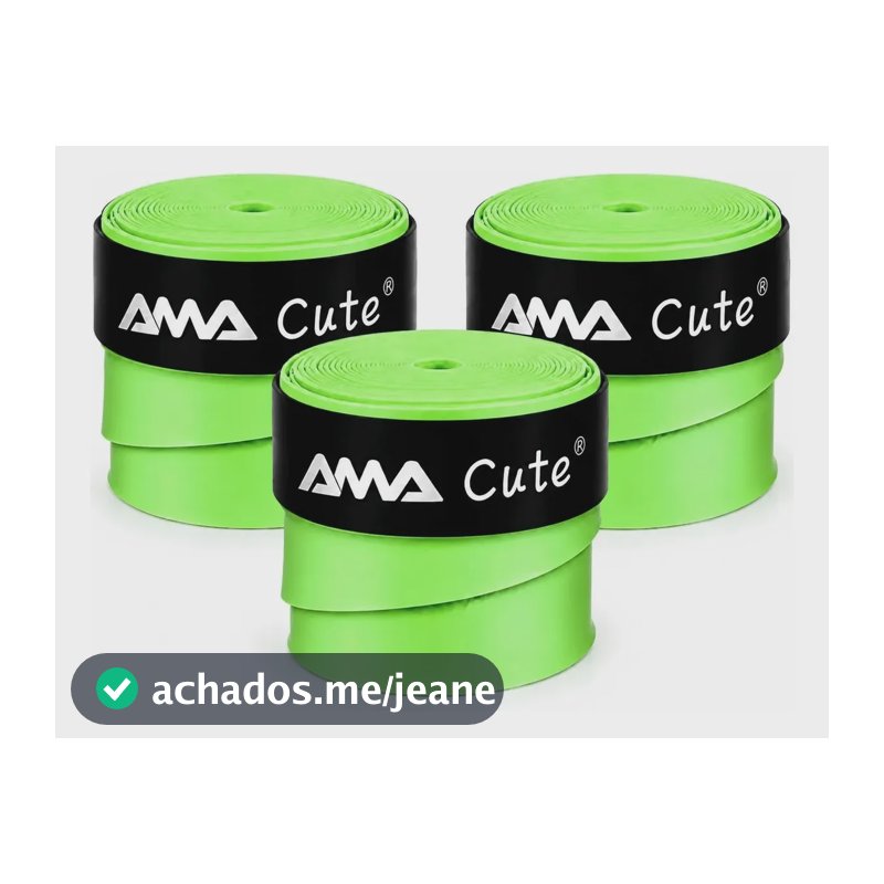 Overgrip Ama Sports Cute 3 Unidades Smile Desenhos Verde-limão