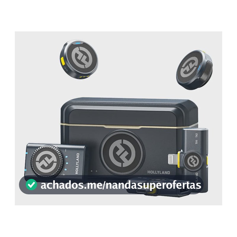 Microfone Hollyland Lark M2 Duo Combo Duplo Para 2 Pessoas C Preto