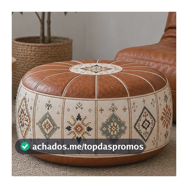 Ottoman Pouf Boho Con Patrón Y Asiento Grande