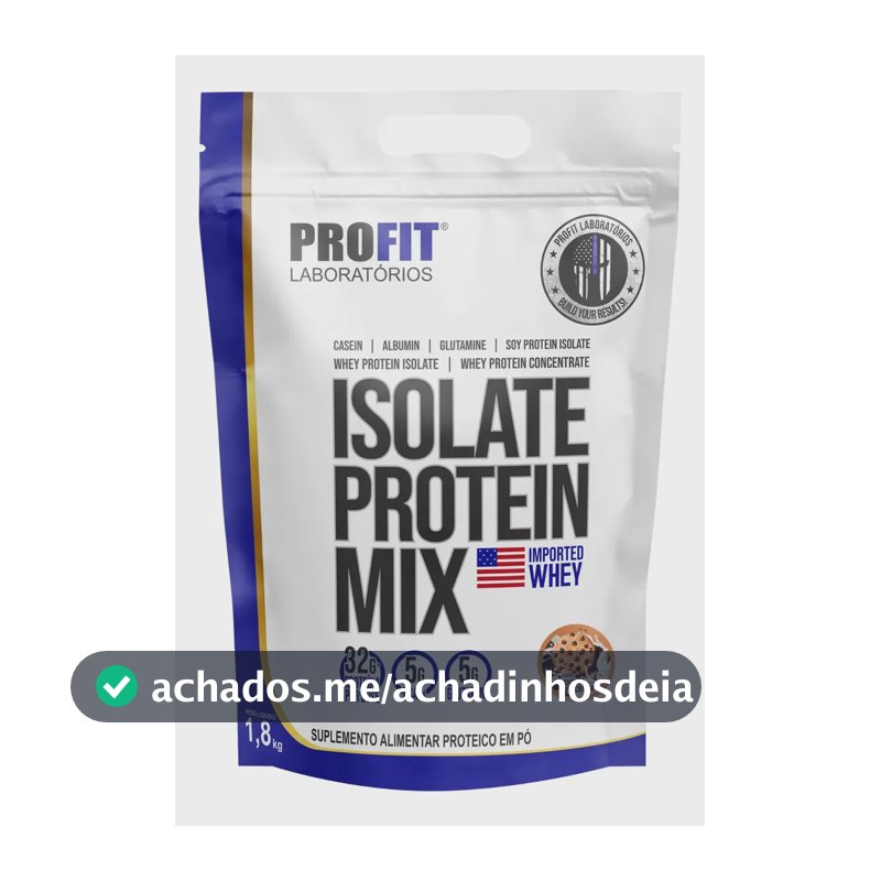 Suplemento en pó ProFit Laboratórios Proteínas de Isolate Protein Mix sabor cookies and cream x 1.8kg