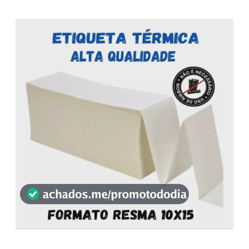 4000 Etiqueta 10x15 Para Impressora Térmica C/ Serrilha Resm Cor Branco Gigantes do Bazar