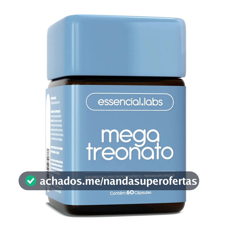 MAGNÉSIO TREONATO - Fórmula com Máxima Concentração e Biodisponibilidade - 60 Cápsulas