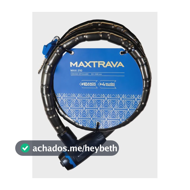 Cadeado Articulado 18 Mm X 1500mm Fumê Max210 - Maxtrava