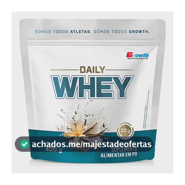 Daily Whey Protein 400g Growth Supplements Baunilha