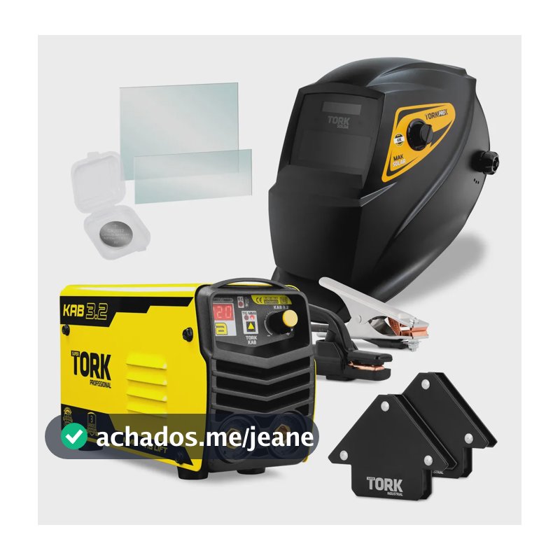 Maquina Inversora De Solda Combo Portátil Kab 3.2 Tork 120a Amarelo