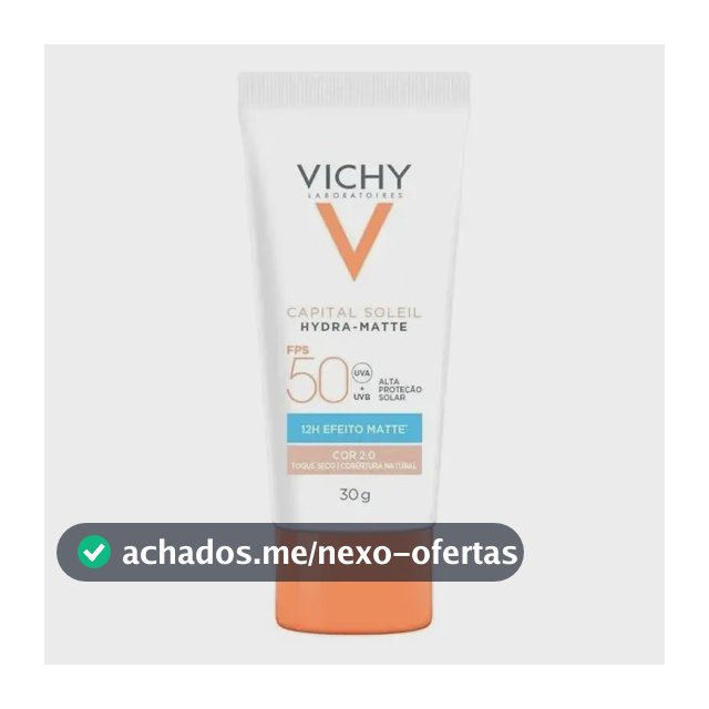 Protetor Solar Facial com Cor Efeito Matte 12h Toque Seco Alta Proteção FPS 50 Cor 2.0 Capital Soleil Vichy 30g