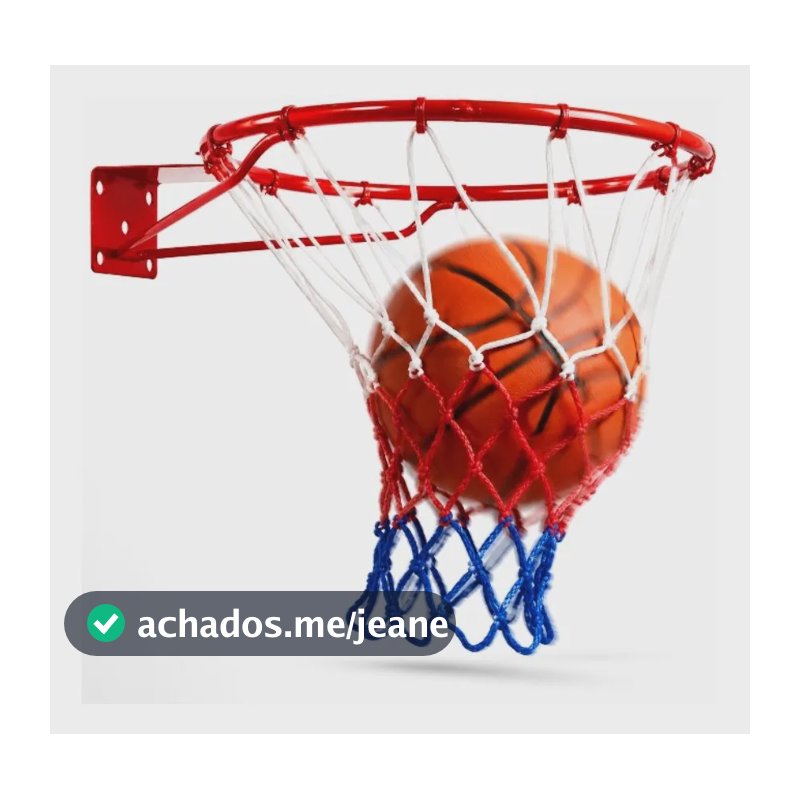Cesta De Basquete Oficial Com Rede Aro Basketball Sem Tabela