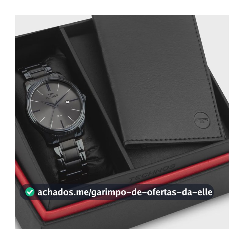 Kit Relógio Technos Masculino Steel Azul - 2115ubt/k1f Azul Grafite