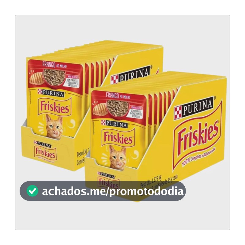 Ração Úmida Friskies Sachê Gatos Frango Molho 85g 30un